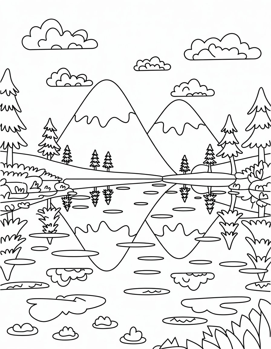 Mountain Lake Reflection